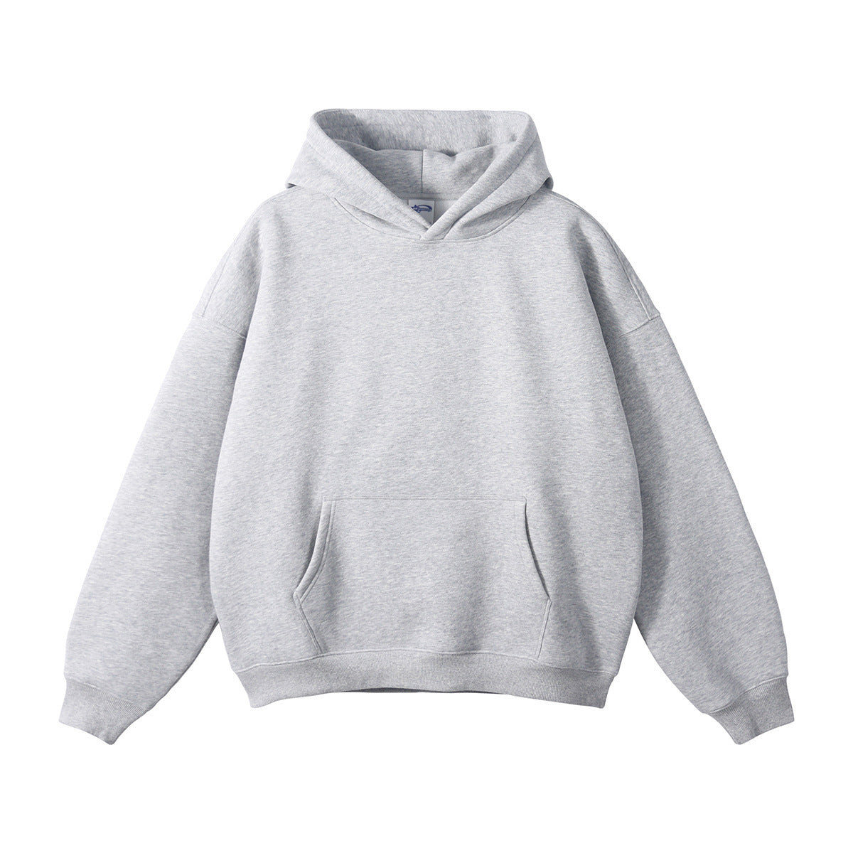 New Loose Fleece Trendy Drop Shoulder Solid Color Hoodie