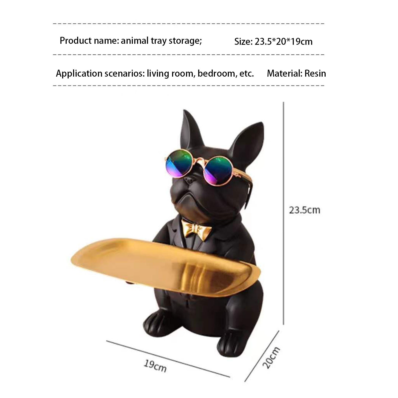 French Bulldog Statue Home Decoration