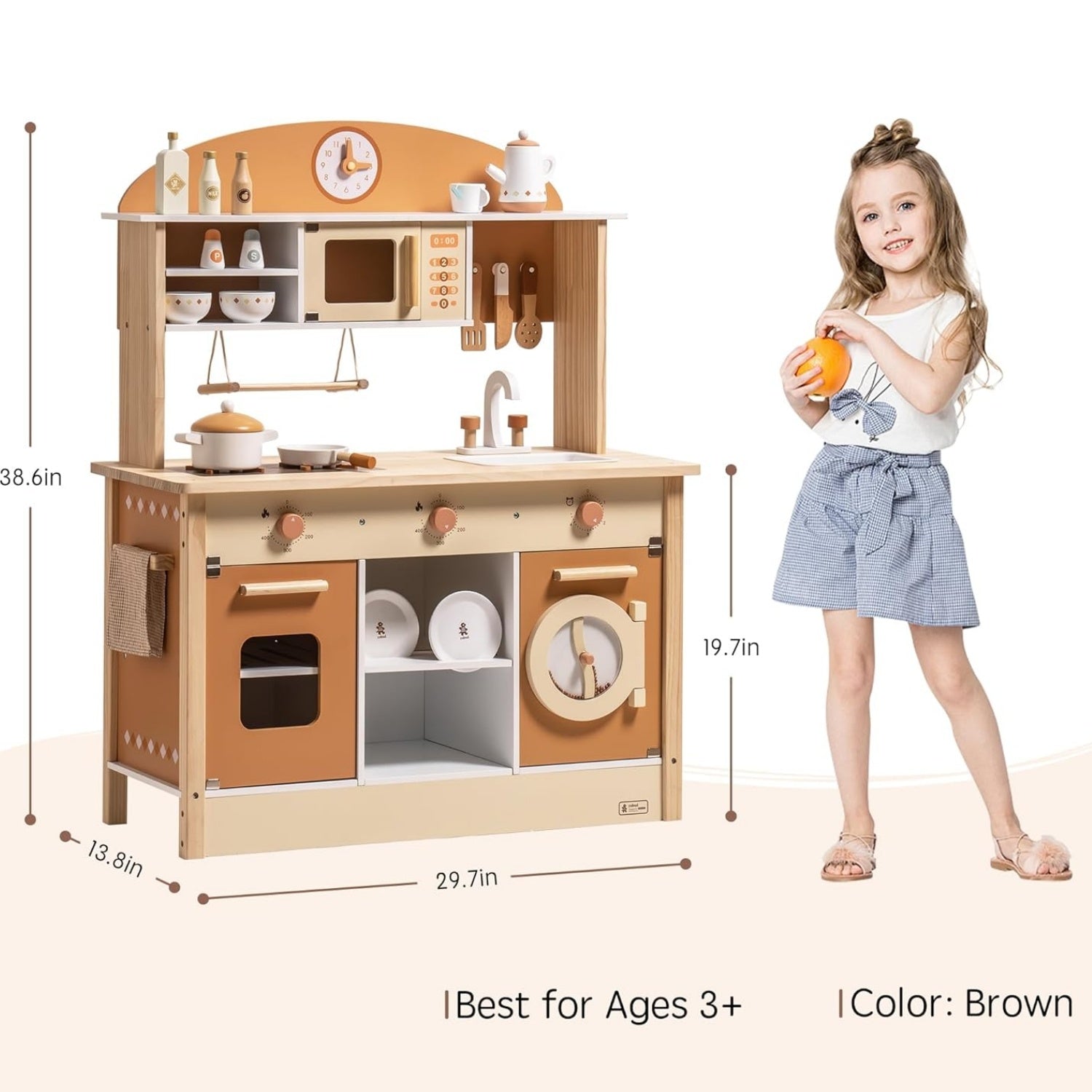 Robud New Large Kids Toddlers Kitchen Playset
