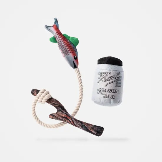 Durable Fish &amp; Mason Jar Dog Toys