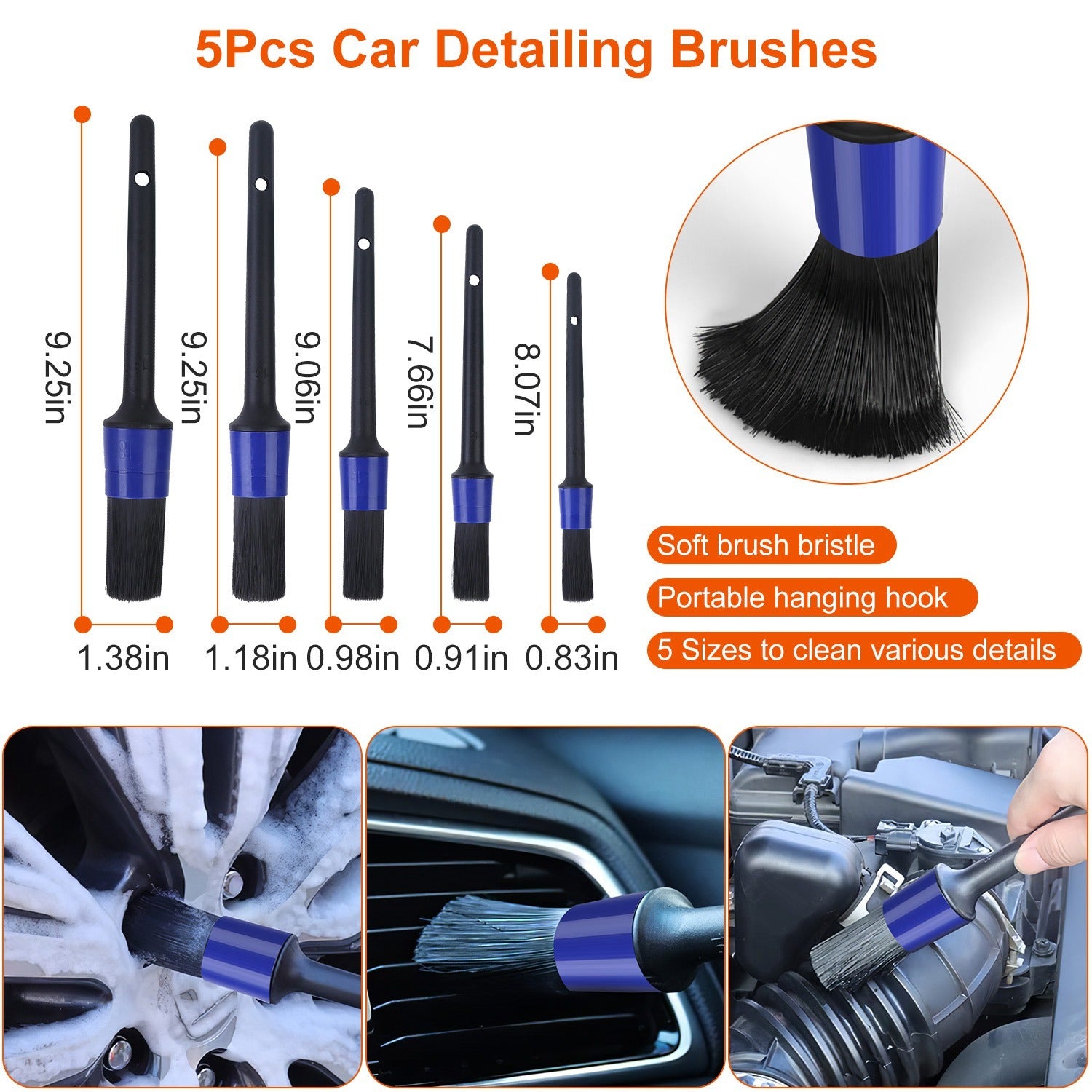 26Pcs Car Detailing Brush Kit