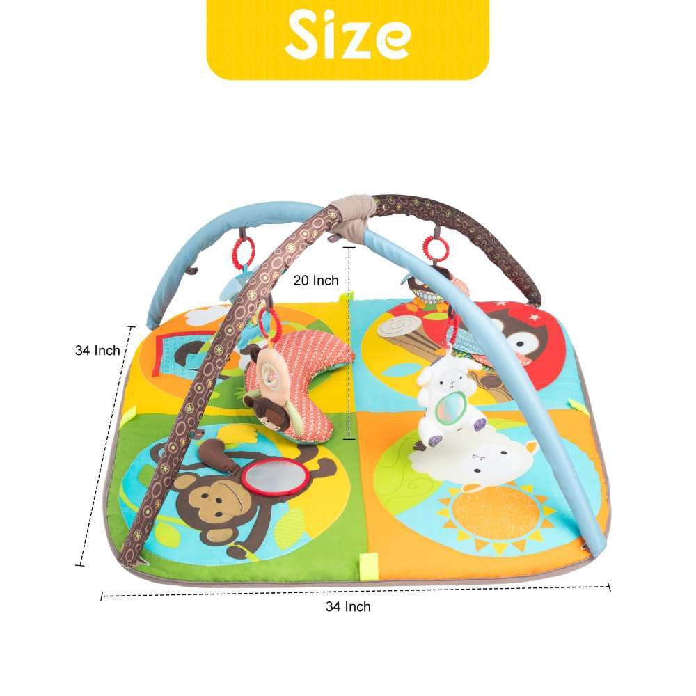 Keeygo Baby Play Mat Zoo Theme Sensory Infant Toys