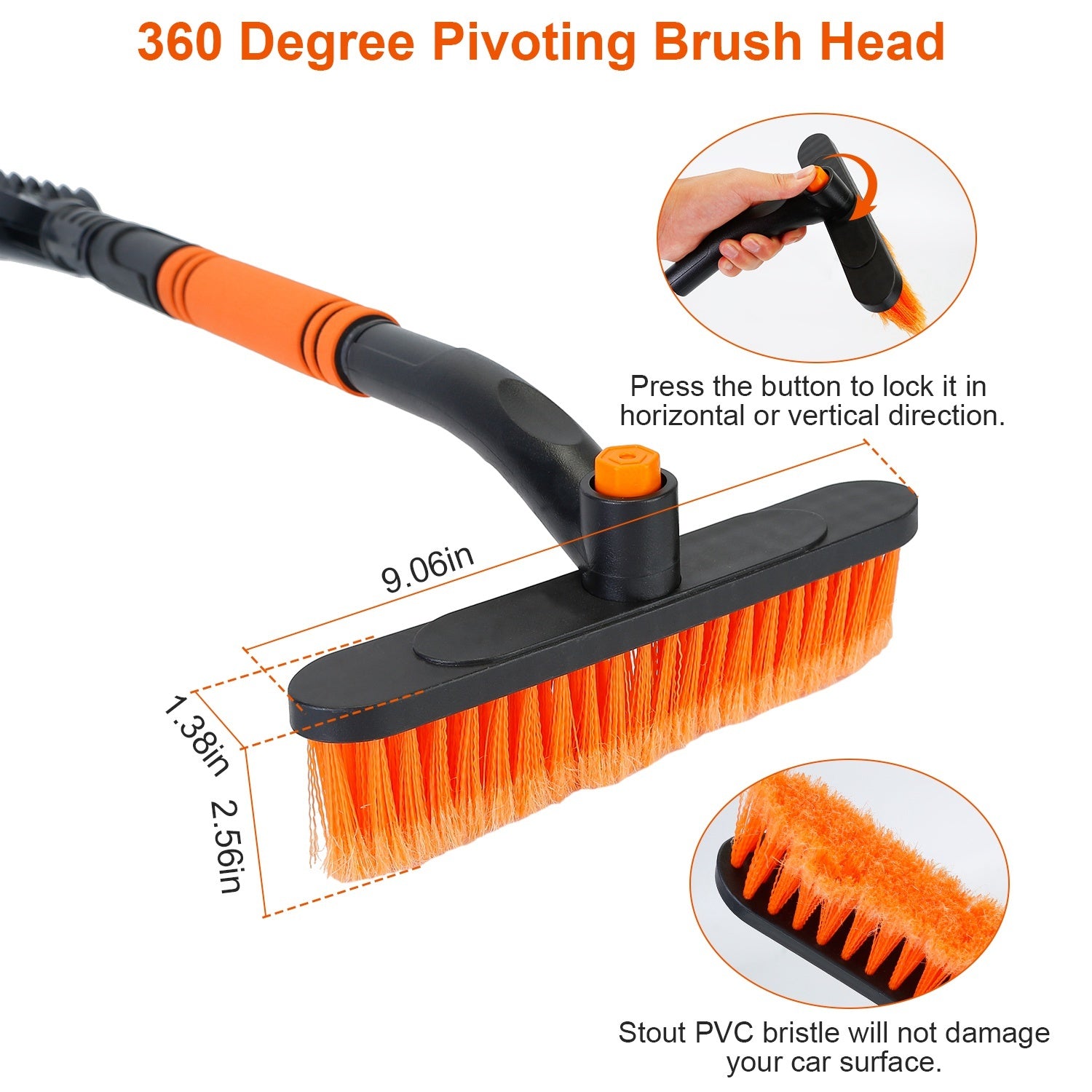 1Pc 3 In 1 Windshield Ice Scraper