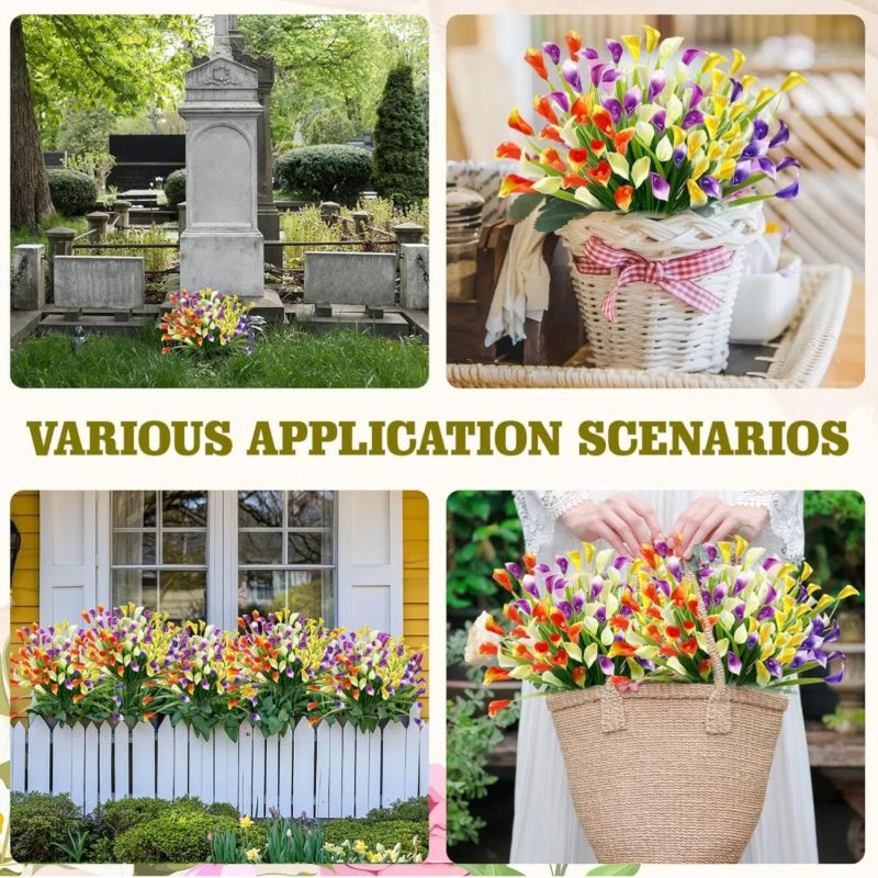 5 Bundles Artificial Calla Lilly Realistic