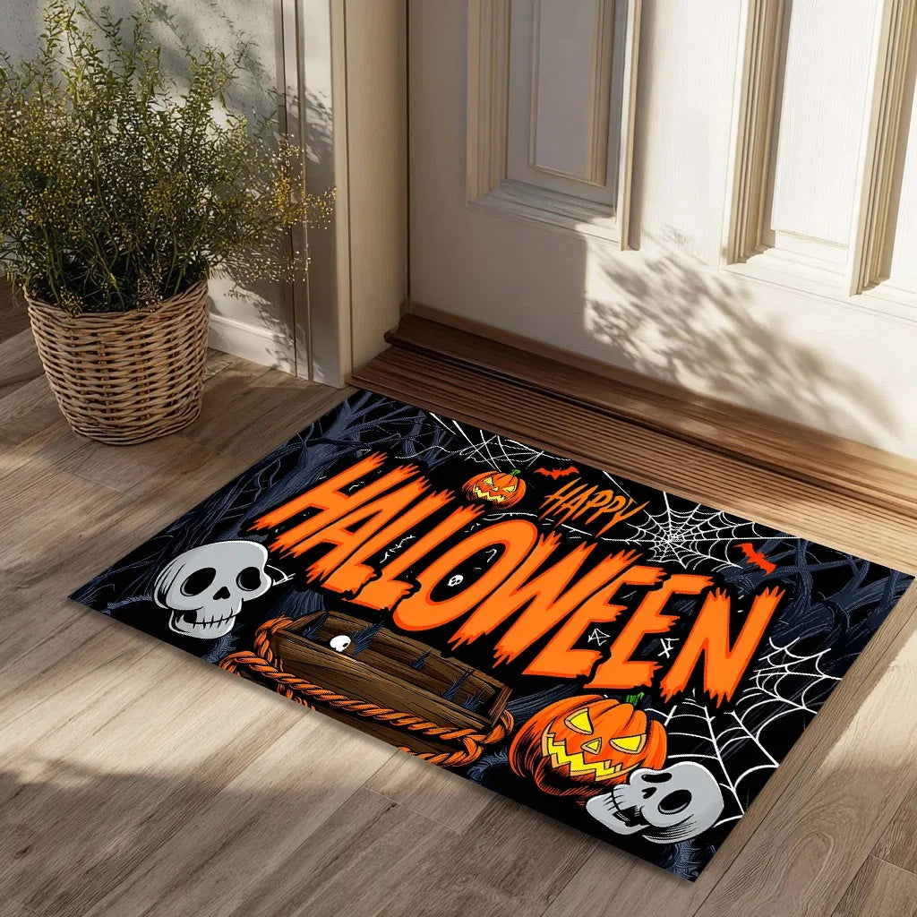 Halloween Pumpkin Ghost Home Decor Doormat