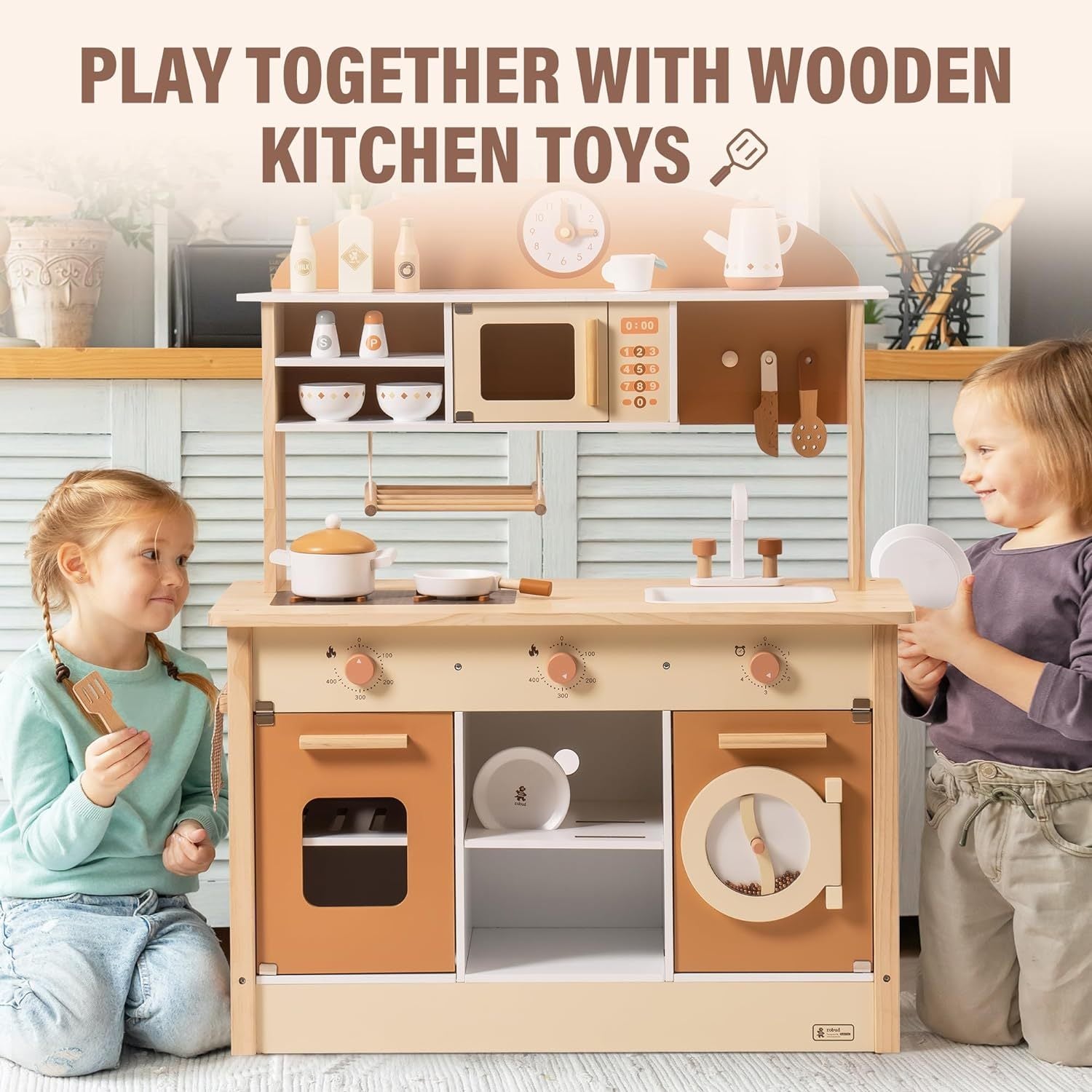 Robud New Large Kids Toddlers Kitchen Playset
