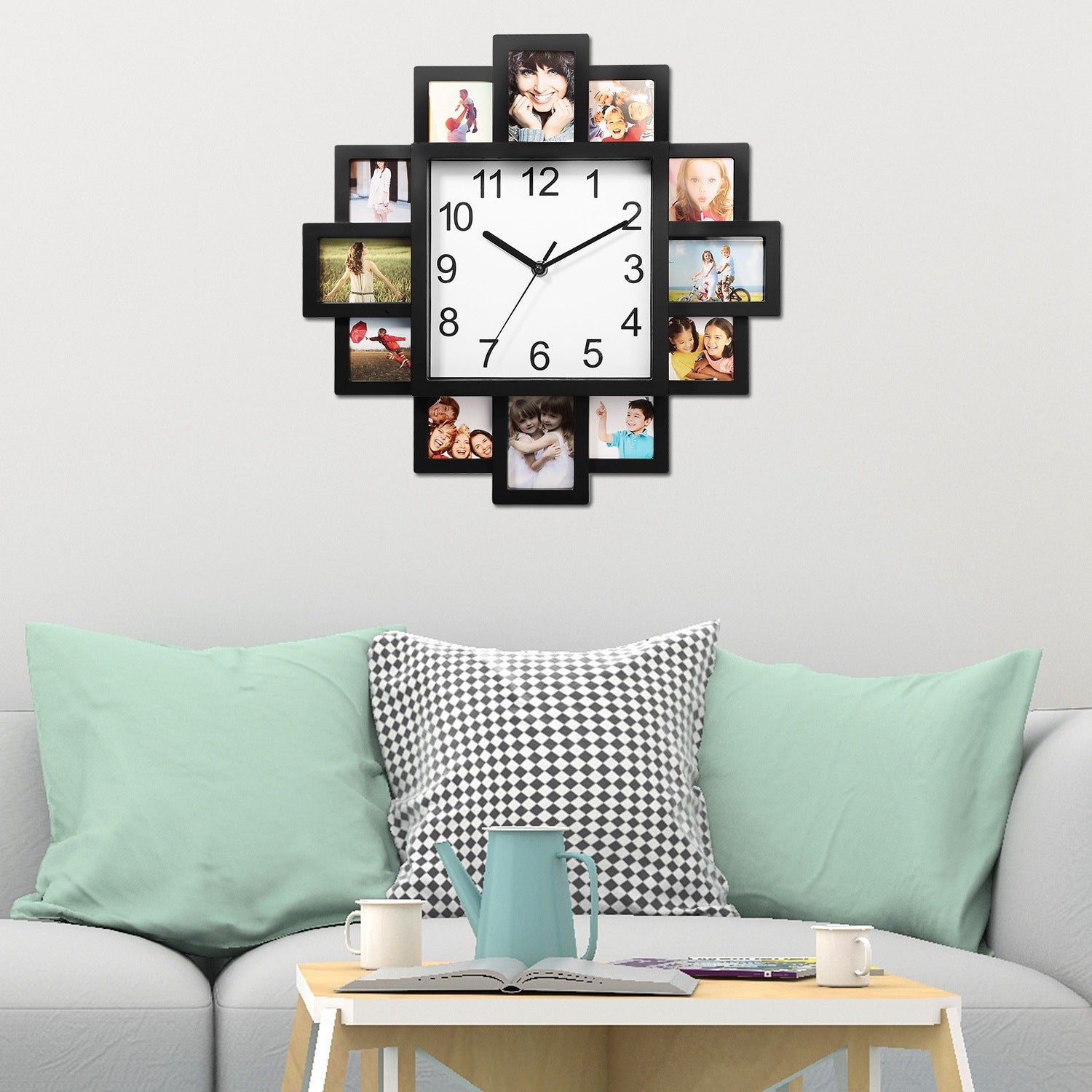 1Pc Photo Frame Clock Picture