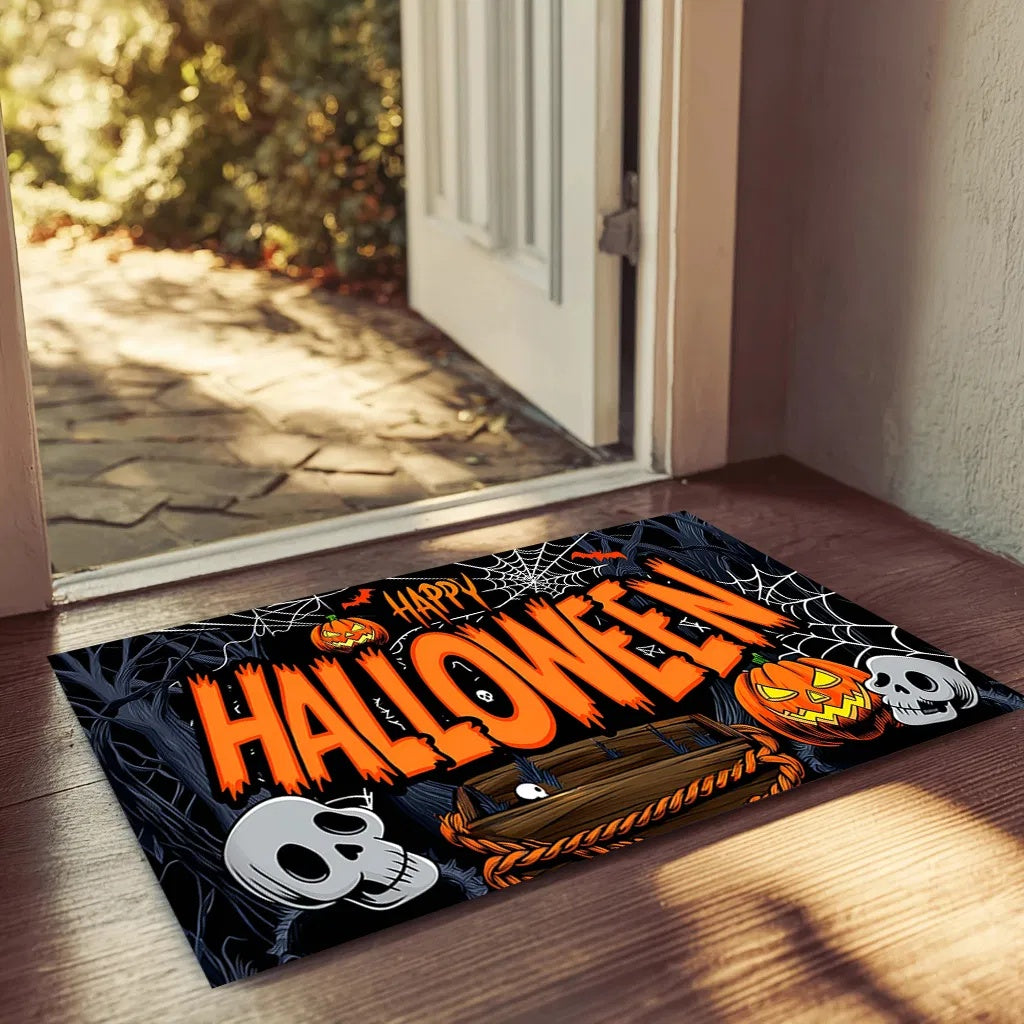Halloween Pumpkin Ghost Home Decor Doormat