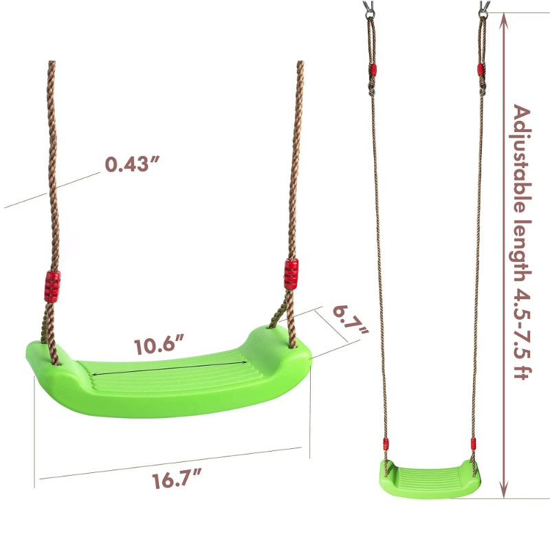 Swing Seat Green For Kids And Adults With Length Control