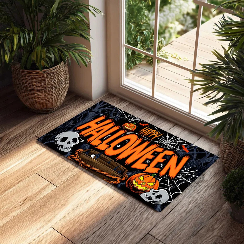 Halloween Pumpkin Ghost Home Decor Doormat