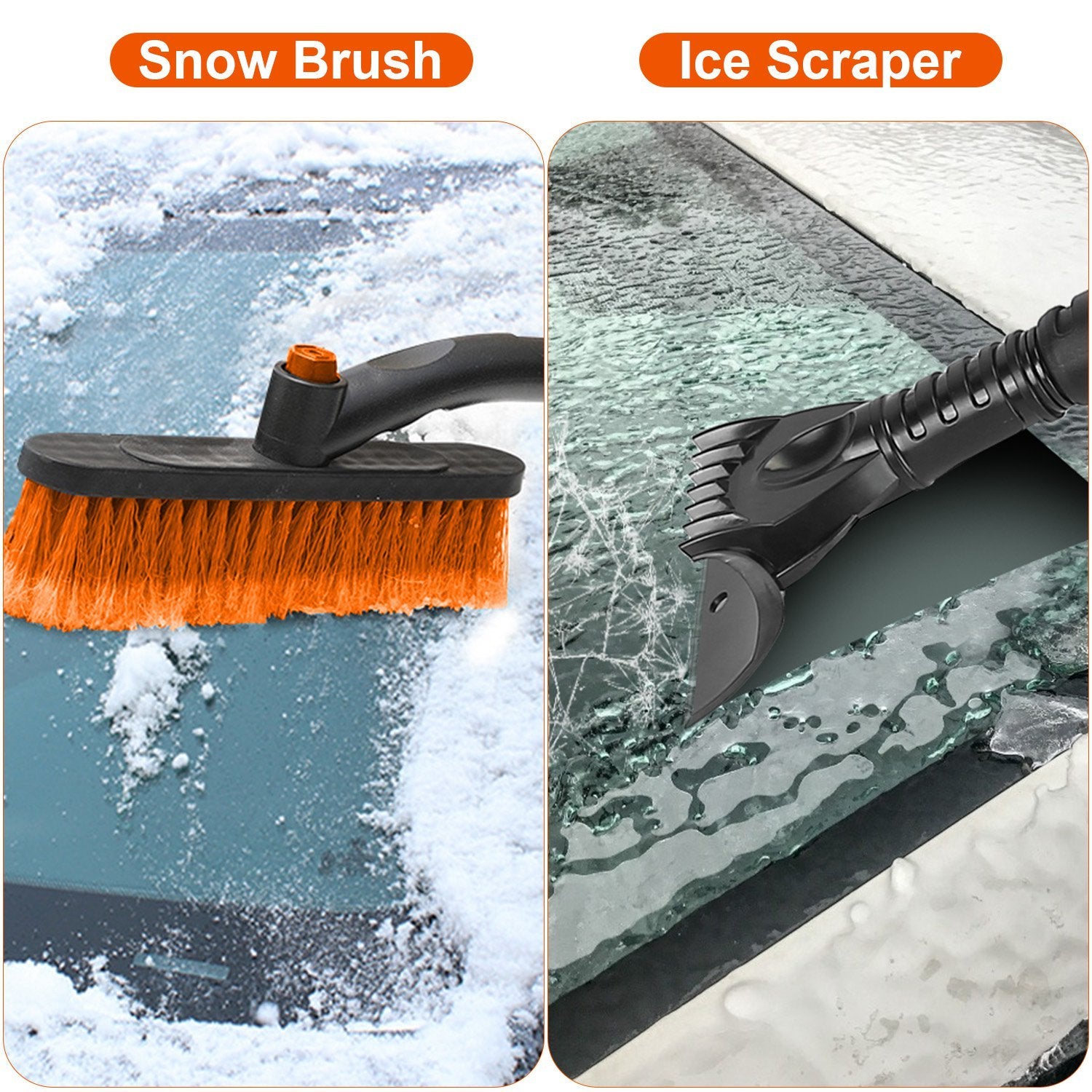 1Pc 3 In 1 Windshield Ice Scraper