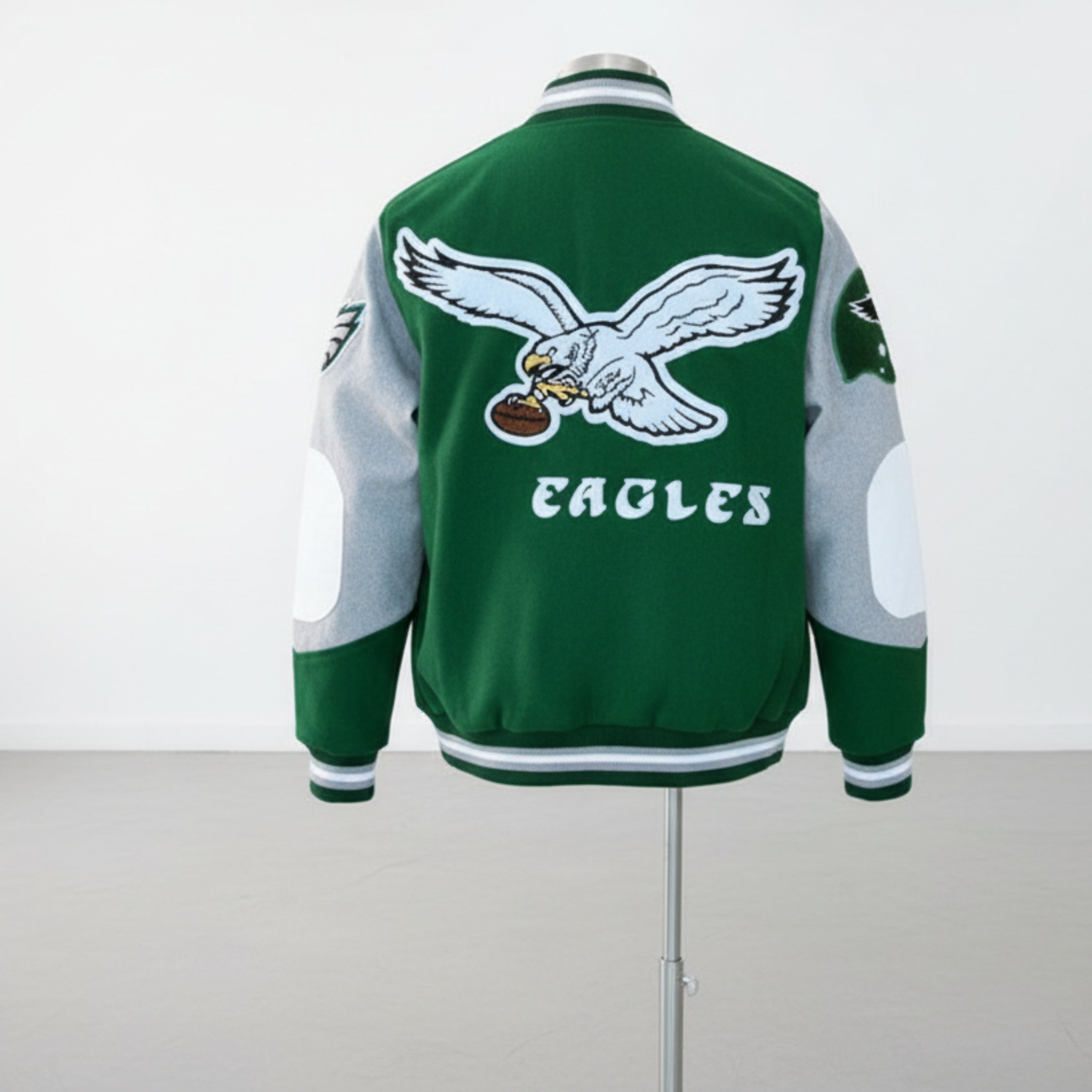 Philadelphia eagles Varsity, Eagles Jacket, Green Eagles Jacket, Diana Green eagles Varsity, green varsity