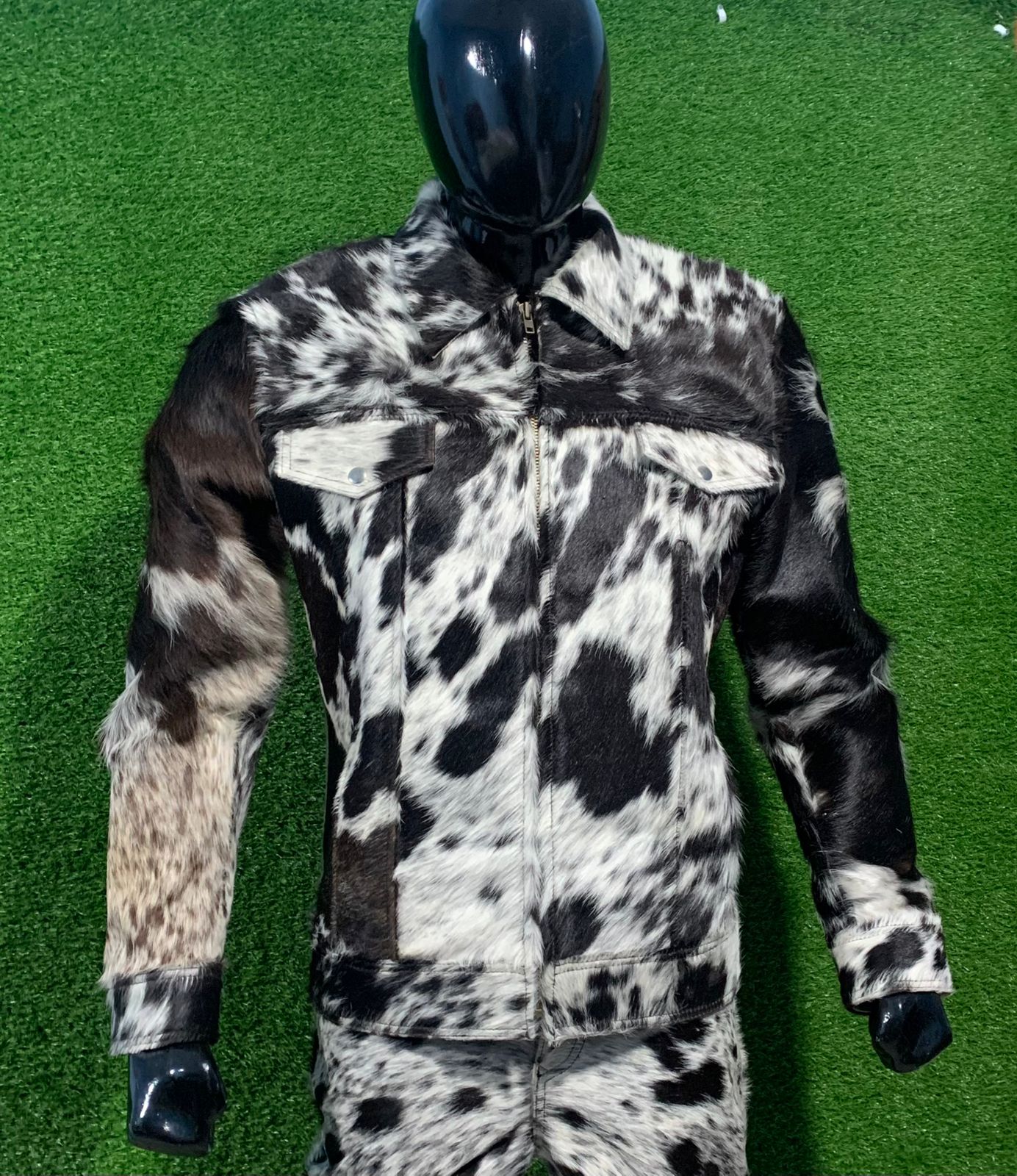 cowhide hair on leather jacket handmade full grain cowskin jacket pony skin leather jacket cowboy jacket western leather jacket cowhide leather pant