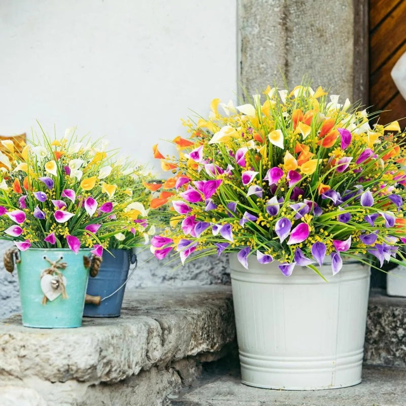 5 Bundles Artificial Calla Lilly Realistic