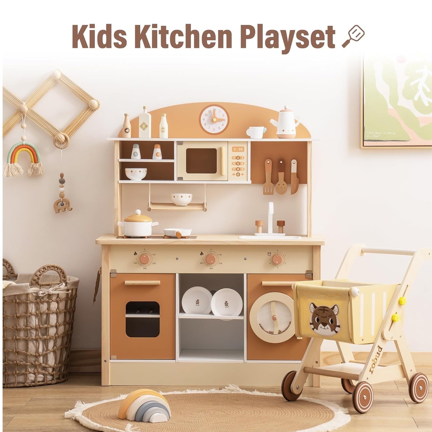 Robud New Large Kids Toddlers Kitchen Playset