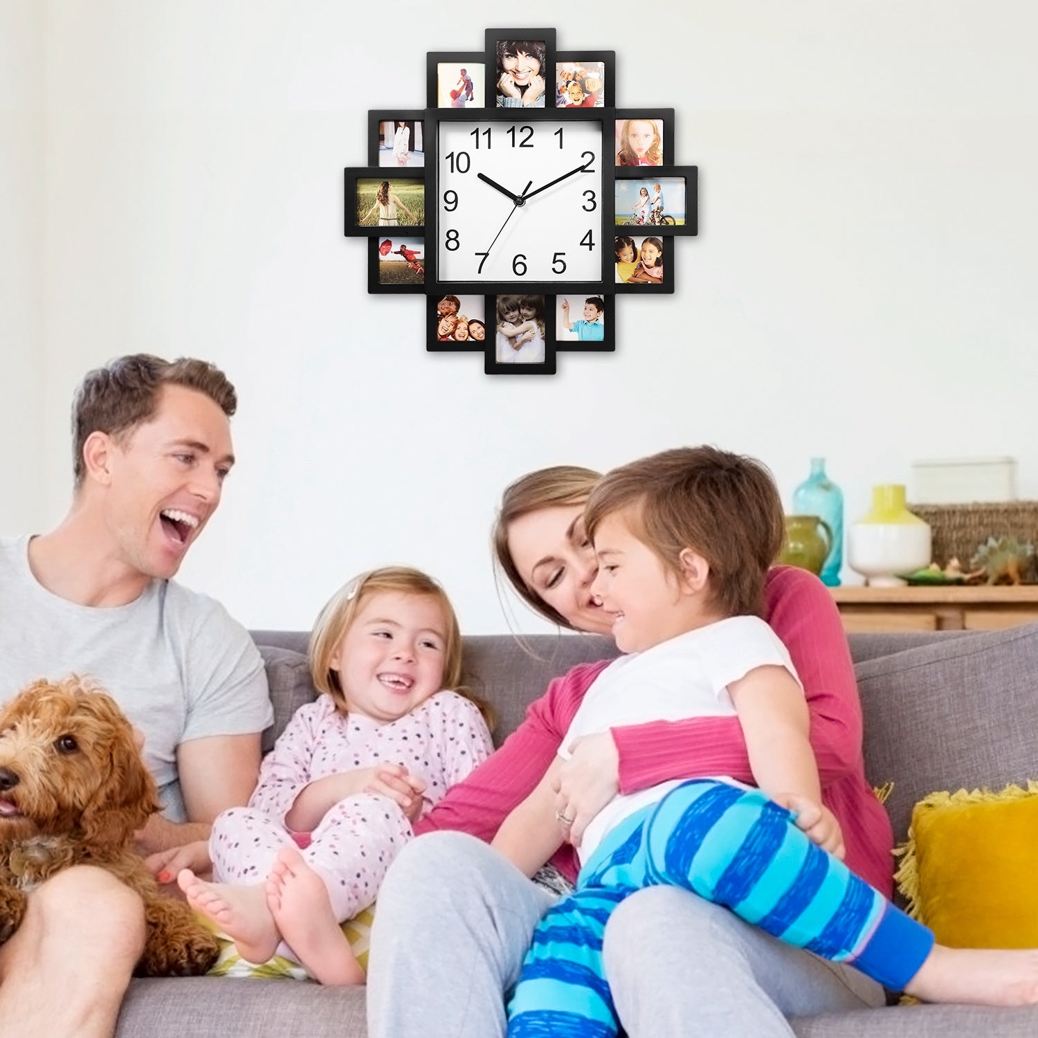1Pc Photo Frame Clock Picture