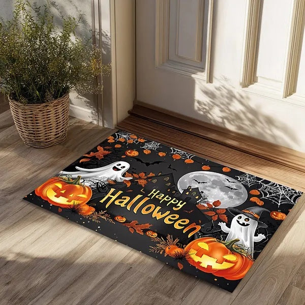 Halloween Pumpkin Ghost Home Decor Doormat